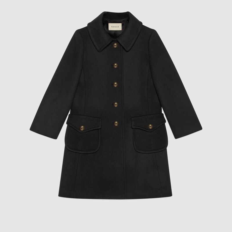 gucci coat with pearl buttons