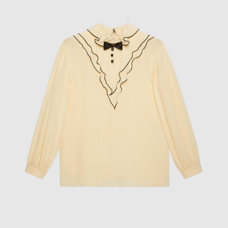 gucci ruffle blouse