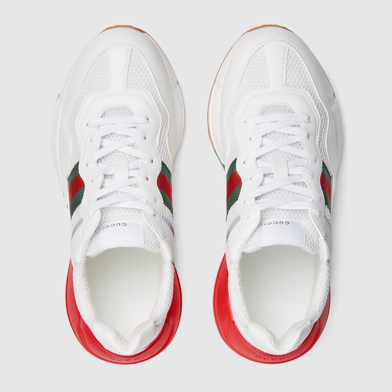 Men's Rhyton sneaker in white leather 
