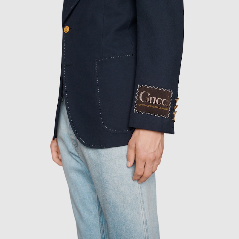 blue gucci blazer