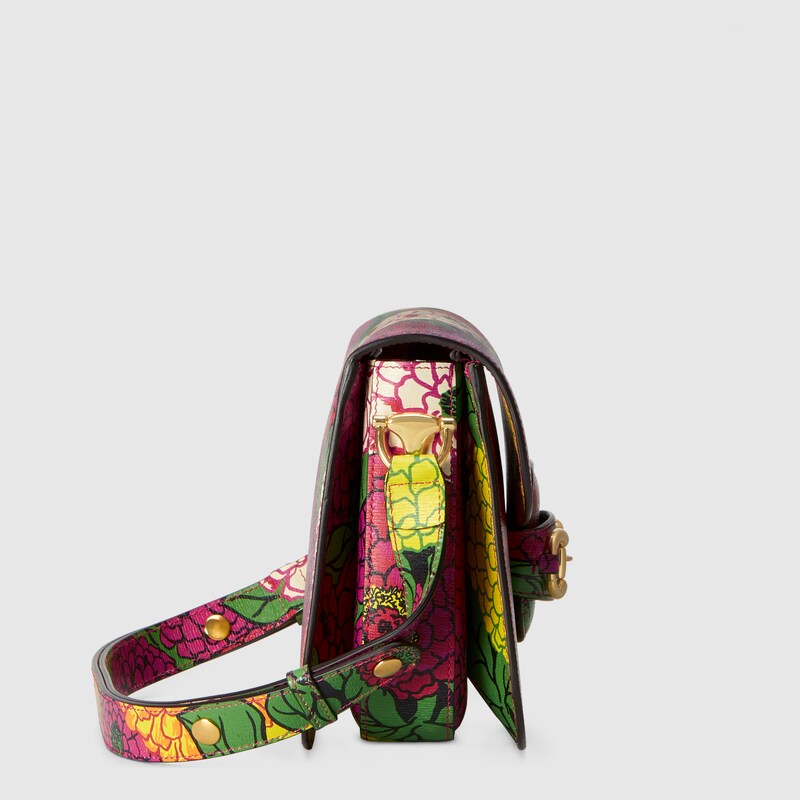 Red Ken Scott print Gucci Horsebit 1955 shoulder bag GUCCI® UK