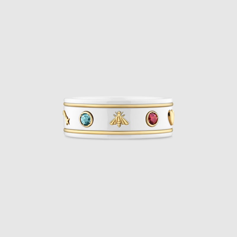Gucci Icon 18k Ring With Gemstones