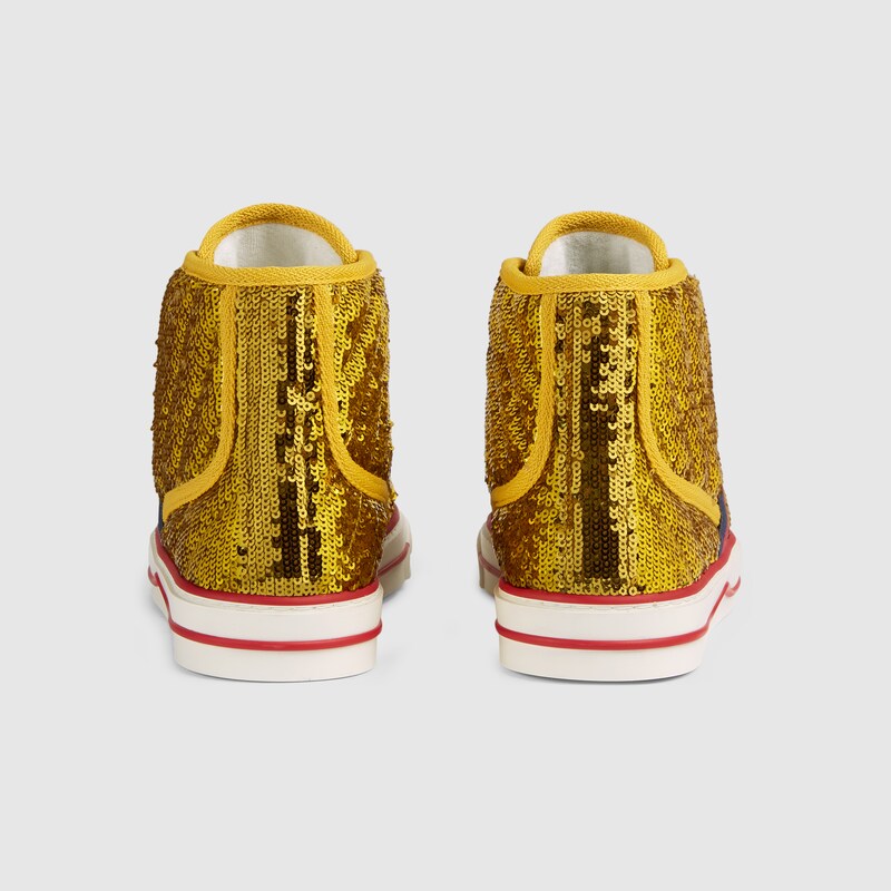 gucci silver high top sneakers
