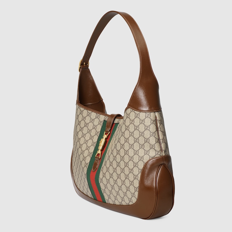 Bolso hobo Jackie 1961 grande en lona GG Supreme | GUCCI® ES