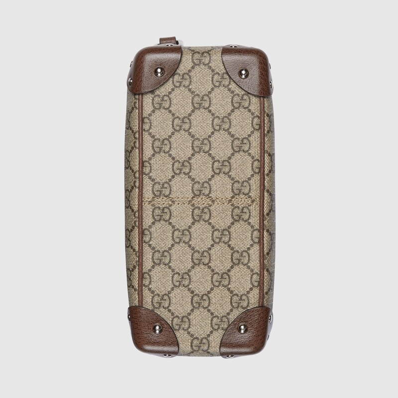 gg shoulder bag with leather details