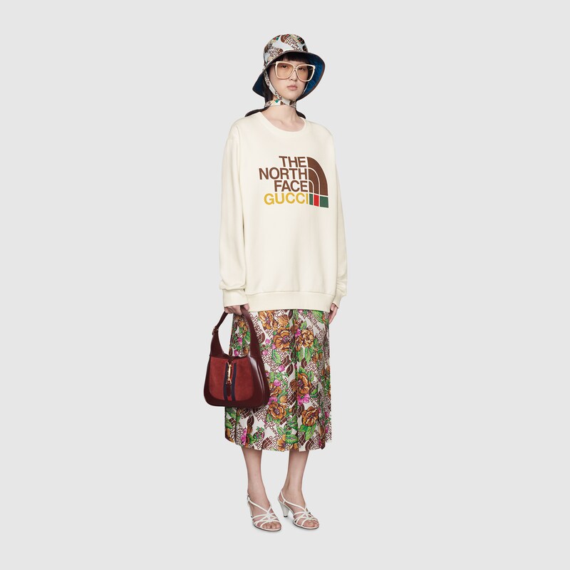 Sudadera de algodón The North Face x Gucci en blanco | GUCCI® ES