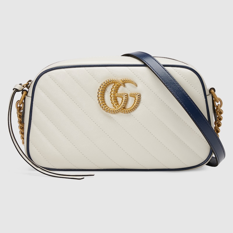 gg marmont small shoulder bag white