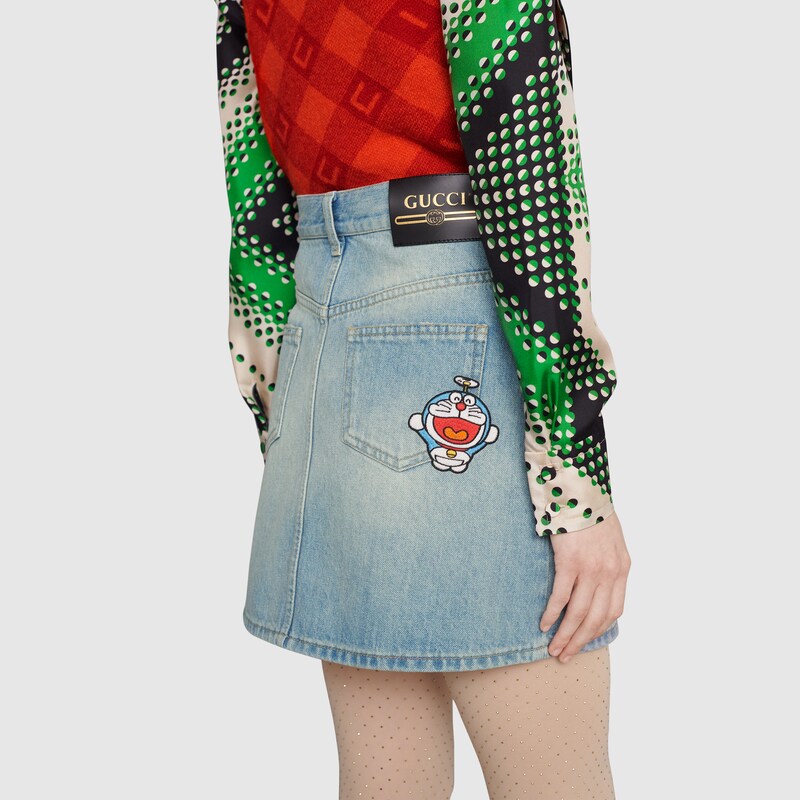 gucci jean skirt