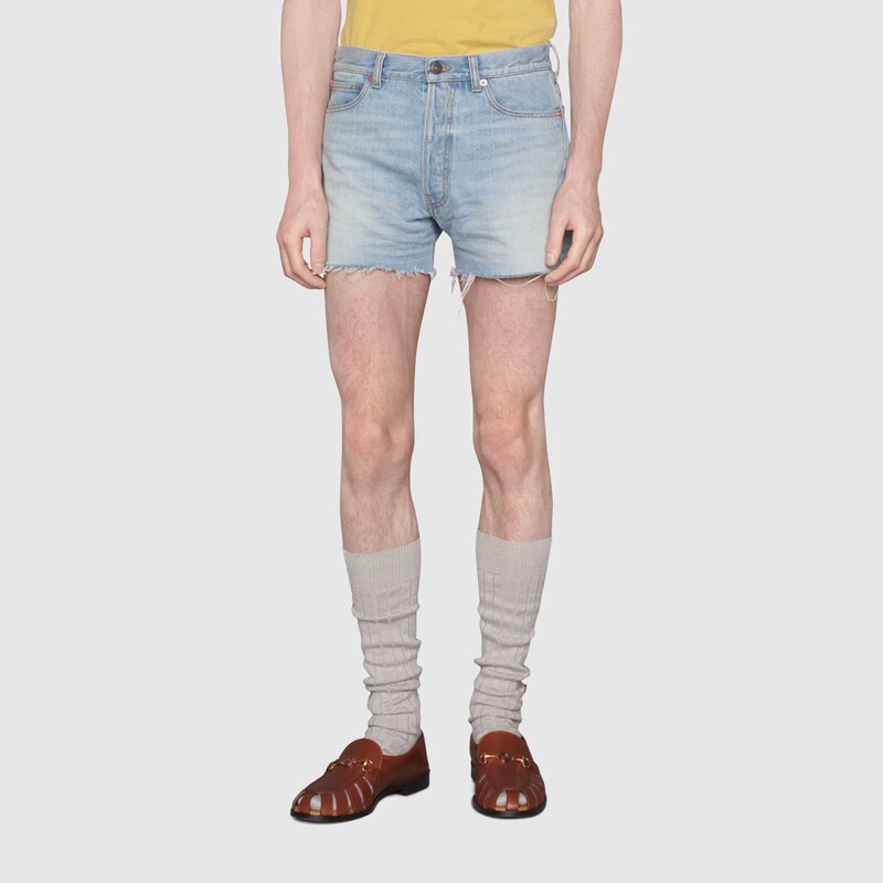 gucci jean shorts