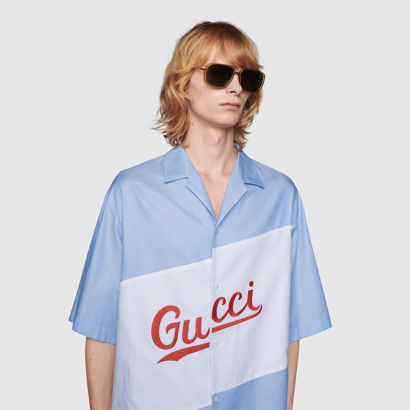 gucci shirt blue