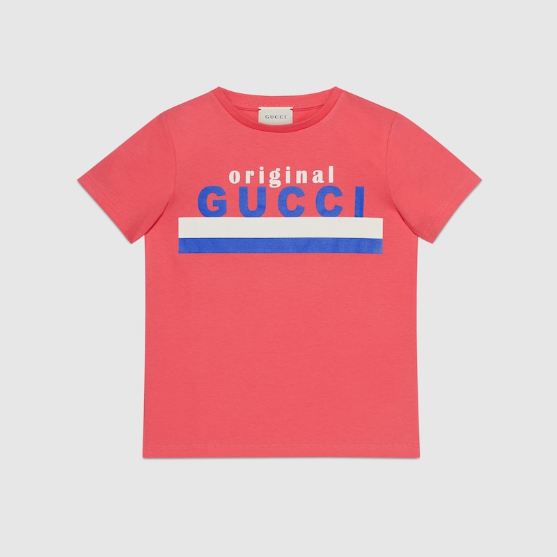 T-shirt in cotone Original Gucci in rosa | GUCCI® Italia