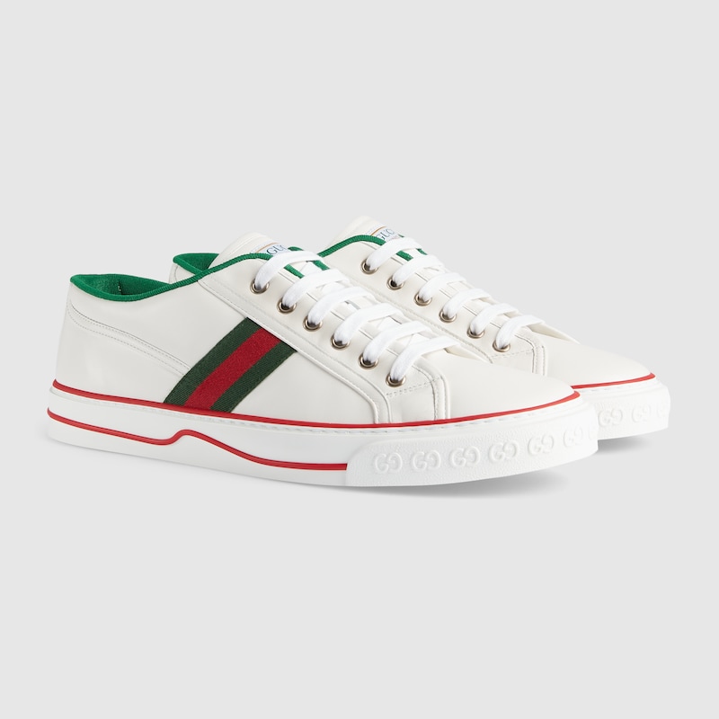 Sneaker Gucci Tennis 1977 uomo in pelle bianca | GUCCI® Italia