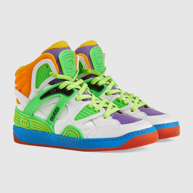 Zapatilla Gucci Basket para mujer en Demetra multicolor | GUCCI® ES