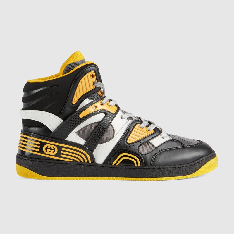 Sneaker alta Gucci Basket uomo in nero Demetra | GUCCI® Italia
