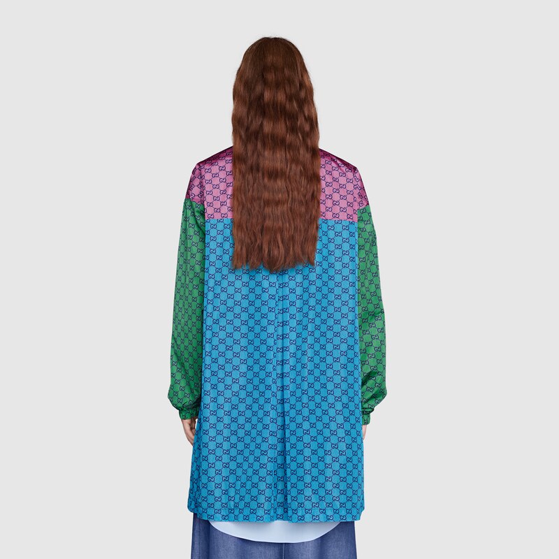 Kurtka S Kapyushonom Iz Nejlona Gg Multicolor Inraznocvetnyj Gucci International