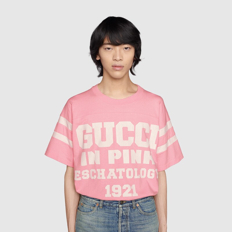 Pink 1921' print in light pink | GUCCI® SI