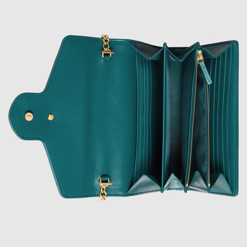 Gg Marmont Mini Bag In Blue And Turquoise Leather Gucci Us