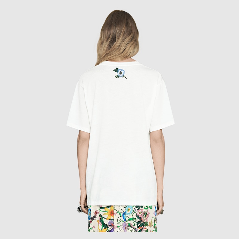 T-shirt oversize con logo Gucci in