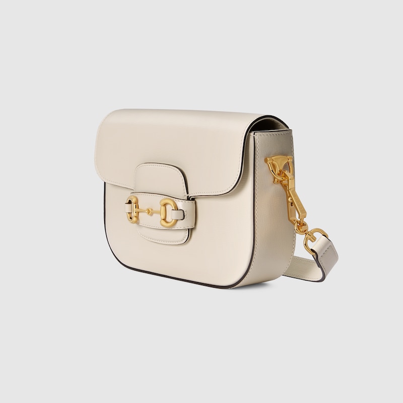 Мини-сумка Gucci Horsebit 1955 inкожа белого цвета | GUCCI® International