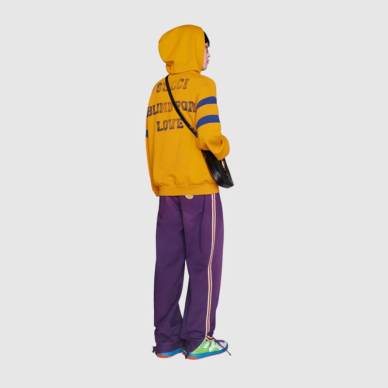 Sweatshirt With 25 Gucci Print In Yellow Gucci Cz