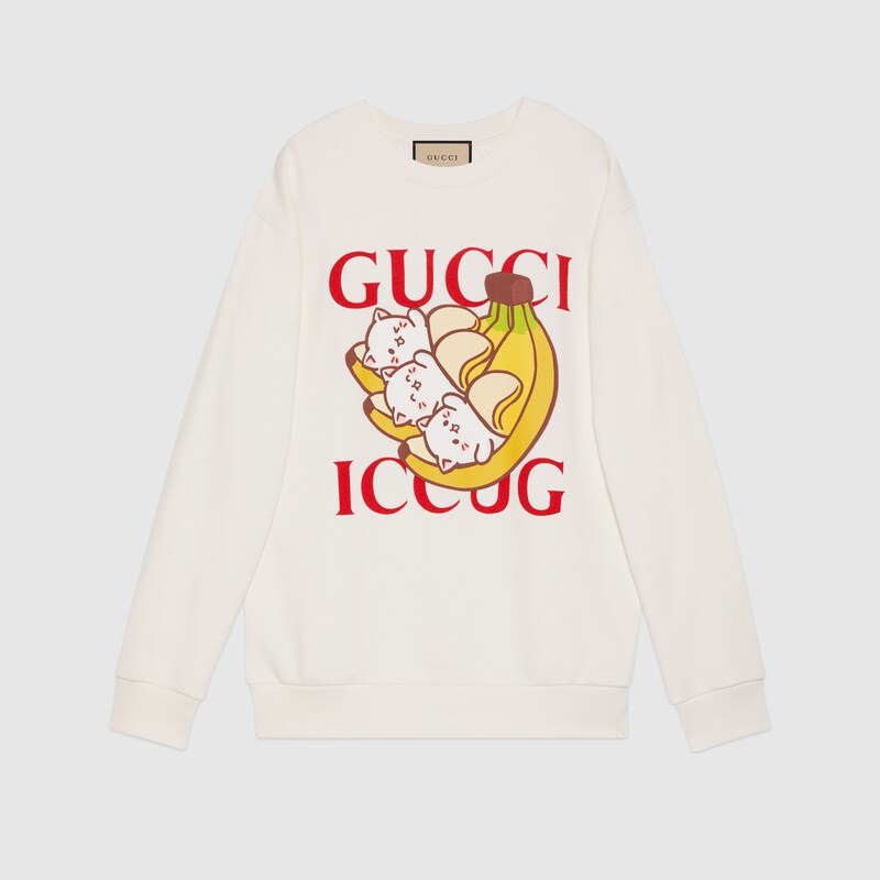 Sudadera Bananya en blanco | GUCCI® ES