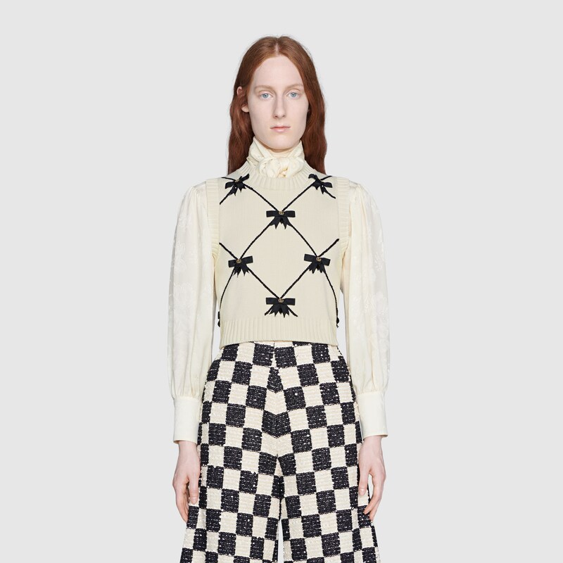 gingham skirt with bow