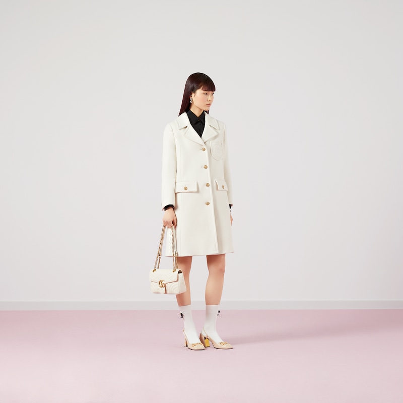 gucci wool coat double g