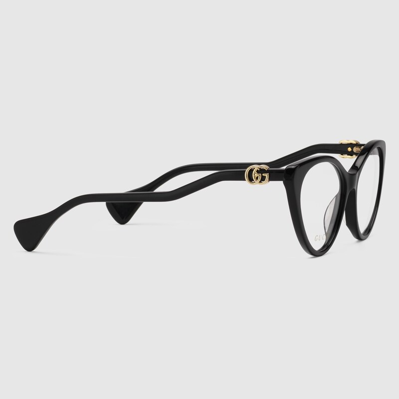 Occhiale cat-eye in acetato nero | GUCCI® Italia