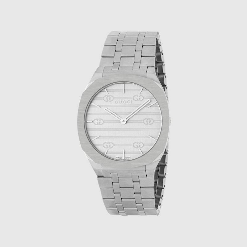 Gucci 25H watch, 34mm in steel | GUCCI 