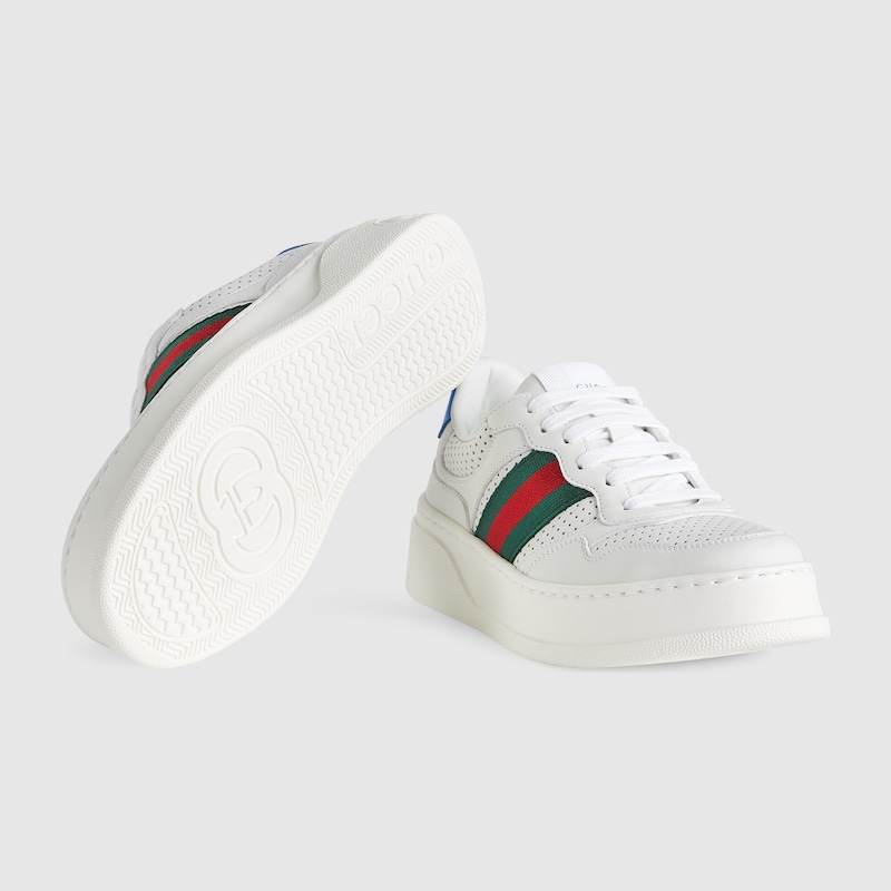 Women's sneaker with  in white leather GUCCI® US
