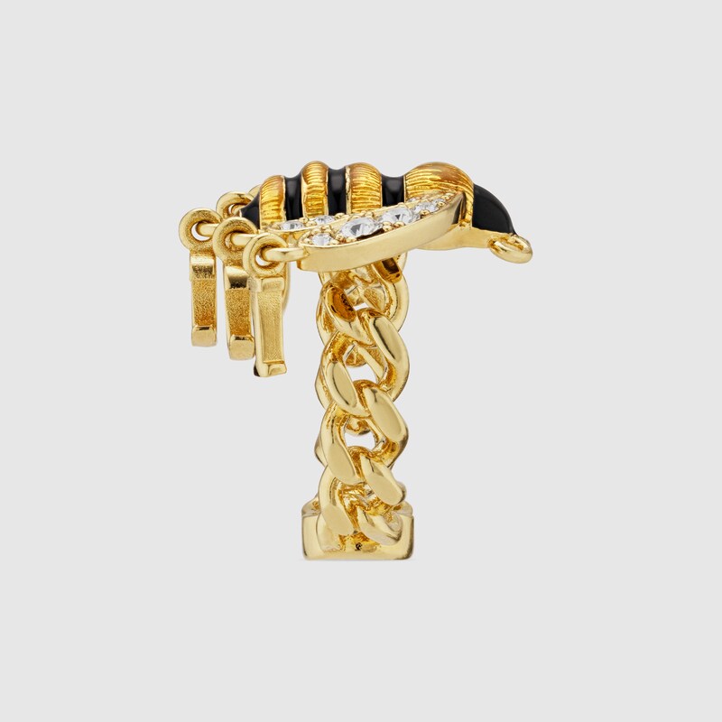 GUCCI スクリプトロゴ ビー(ハチ) リングゴールドトーン メタル GUCCI スクリプトロゴ ビー(ハチ) リングゴールドトーン メタル