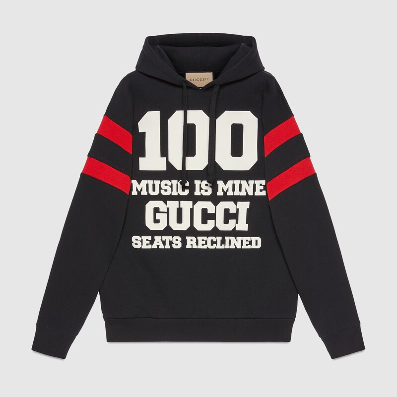 Gucci 100 cotton sweatshirt in black | GUCCI®