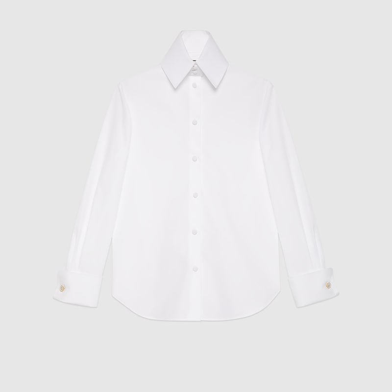 white gucci collar shirt