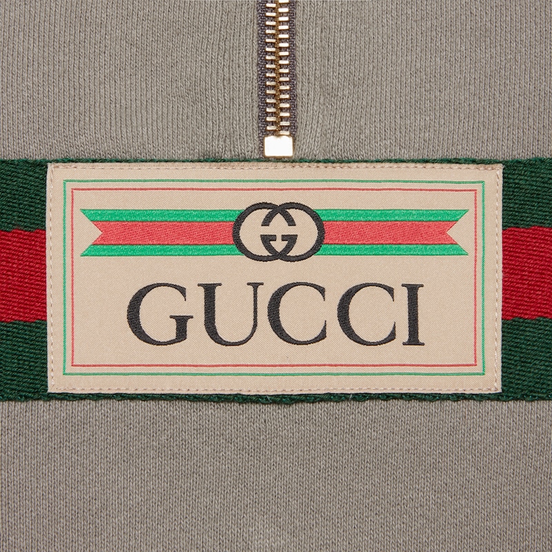 GUCCI ヴィンテージロゴ＆ウェブ ストライプ スウェットシャツ