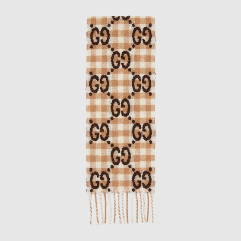 Childrens GG wool blend scarf