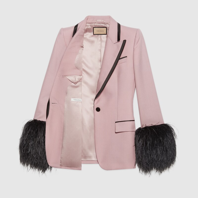 jacket with feathers