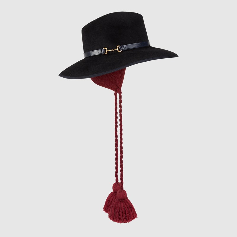 Gucci Felt fedora hat with ear flaps Square One