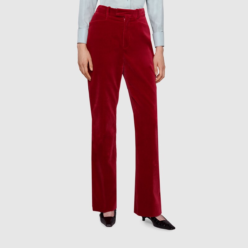 gucci pants red