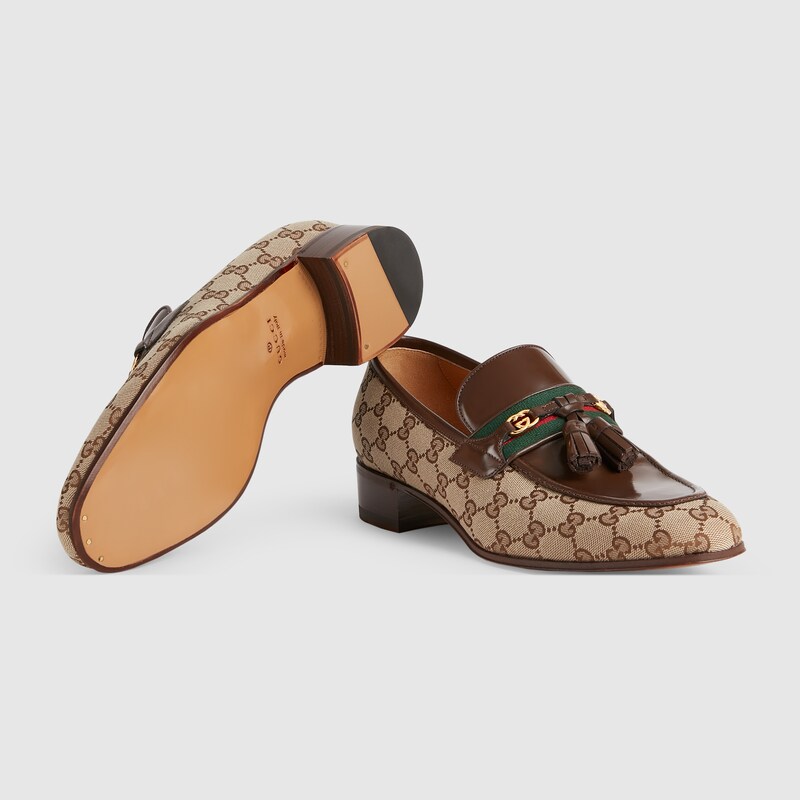 gucci canvas loafer