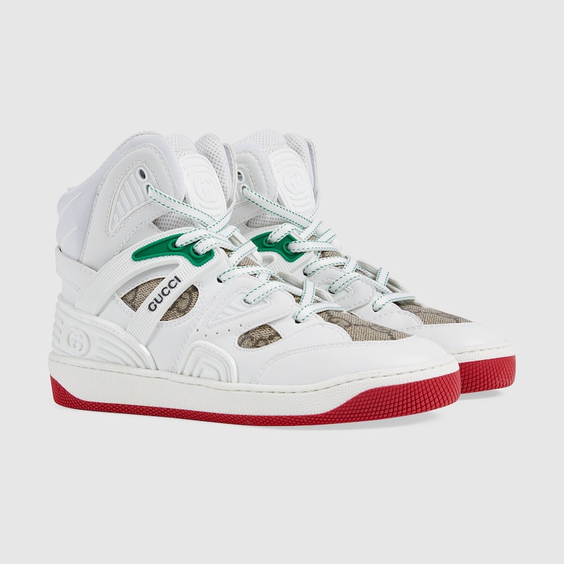 Gucci Basket Kindersneaker in weißes Demetra | GUCCI® DE