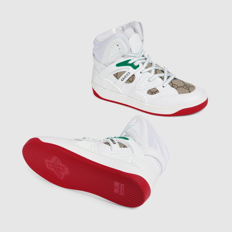 Gucci Basket Kindersneaker in weißes Demetra | GUCCI® DE
