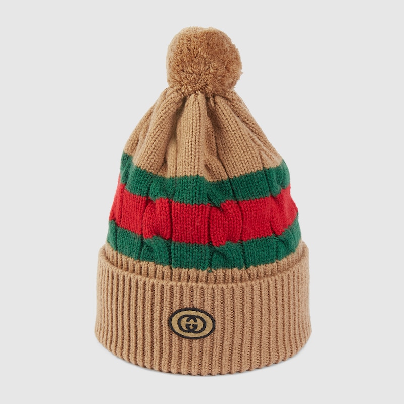 格安新作 Gucci GUCCI 22ss Wool Knit Hat With  Stripeの 在庫正規品