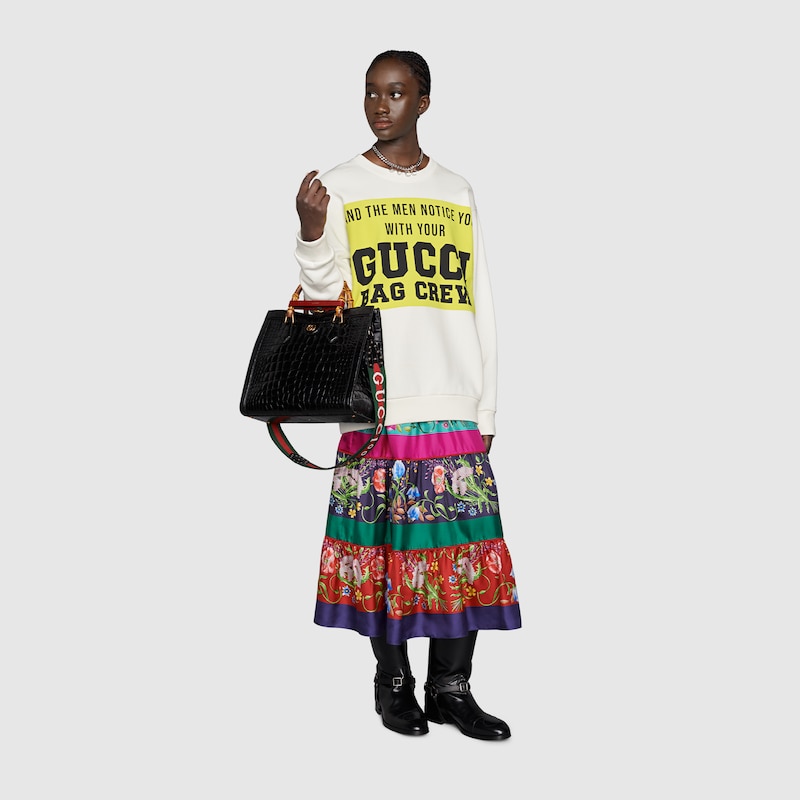 Felpa blu con stampa Gucci Kids - GUCCI KIDS - Mancini Junior
