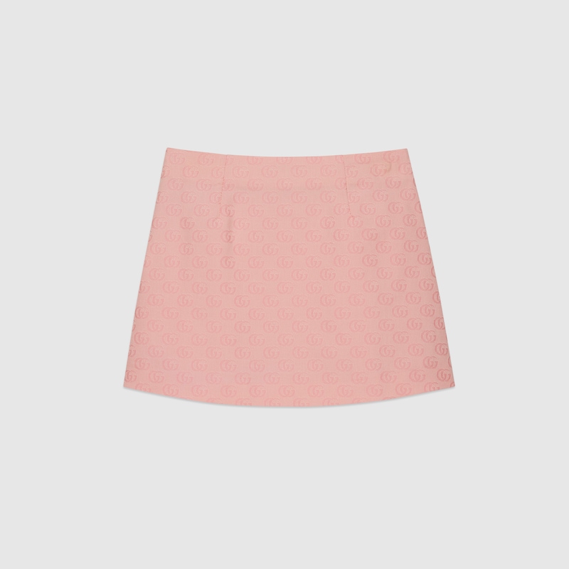 pink jacquard skirt