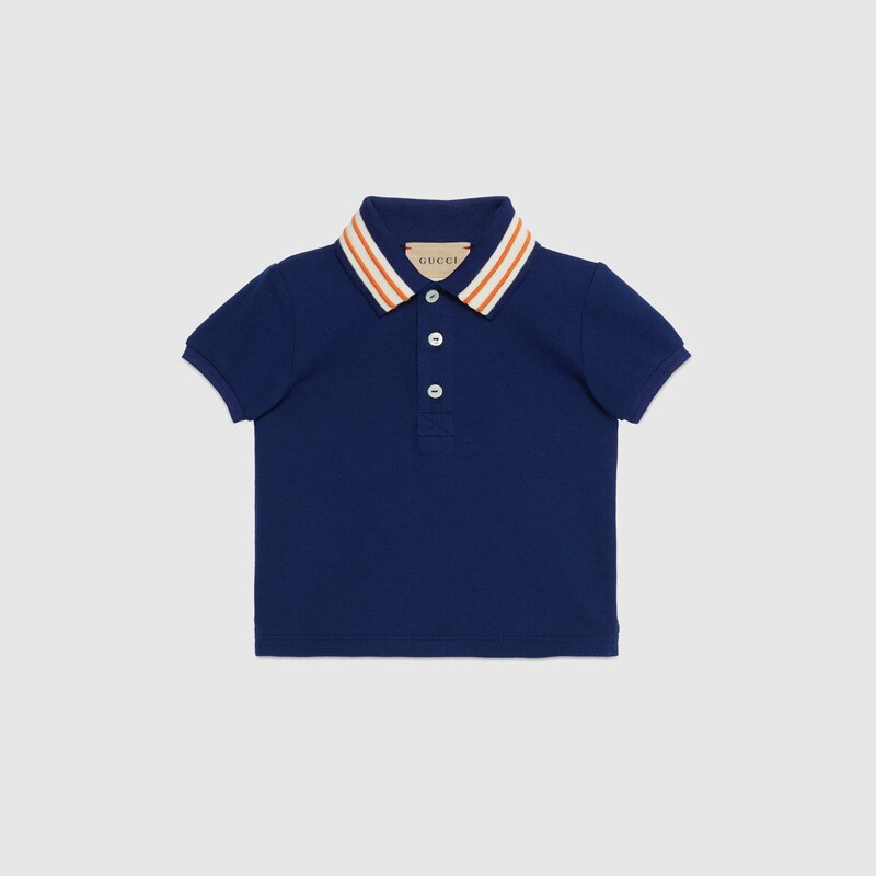 Baby Interlocking G stretch cotton polo 