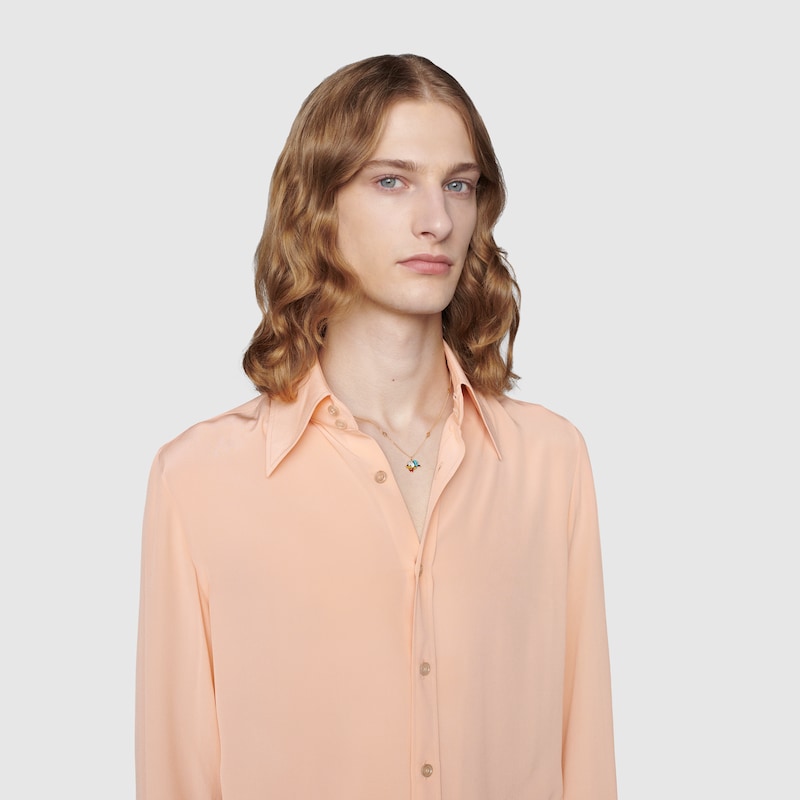 Camicia in seta - Donald Duck Disney x Gucci Gucci, beige - The Corner