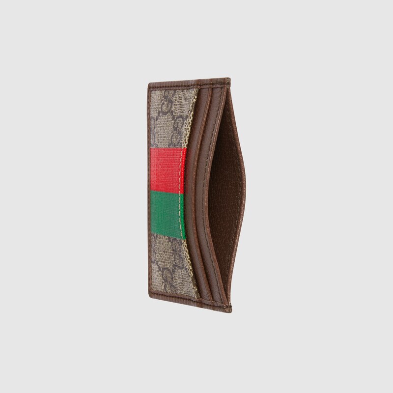 Gucci Tiger card case in beige and 