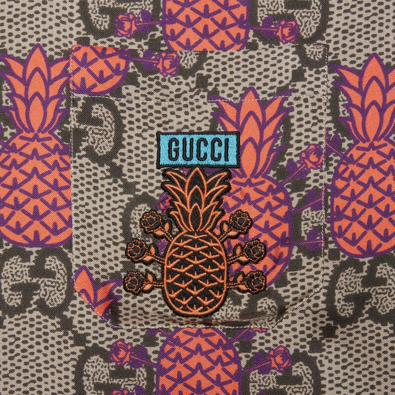 Camisa Bowling Gucci Pineapple con 