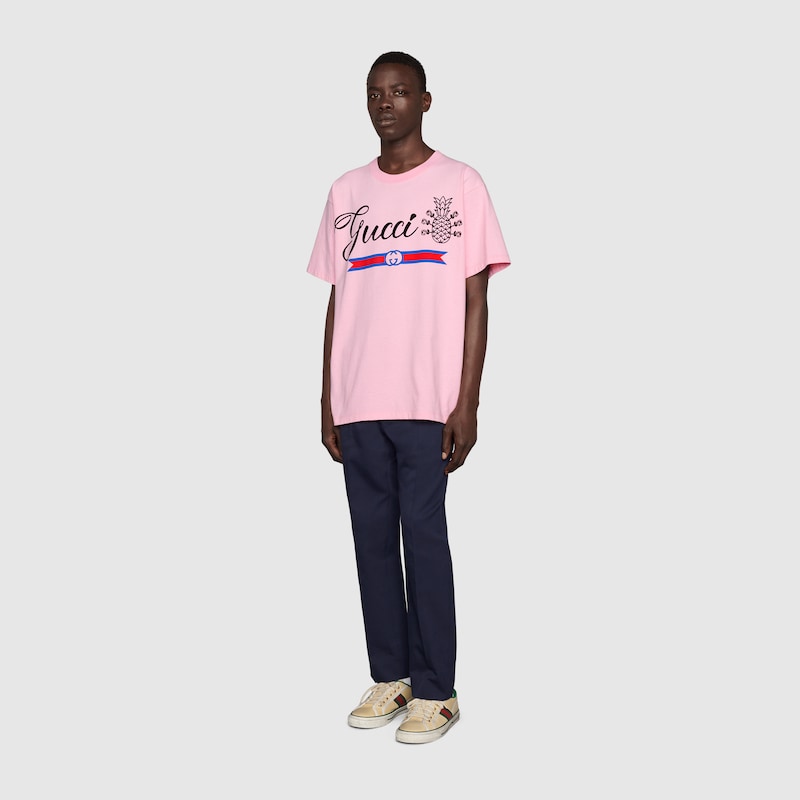 Camiseta algodón Gucci Pineapple en 