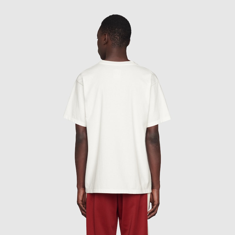 GUCCI ミラー プリント コットンジャージー Tシャツアイボリー | GUCCI® JP